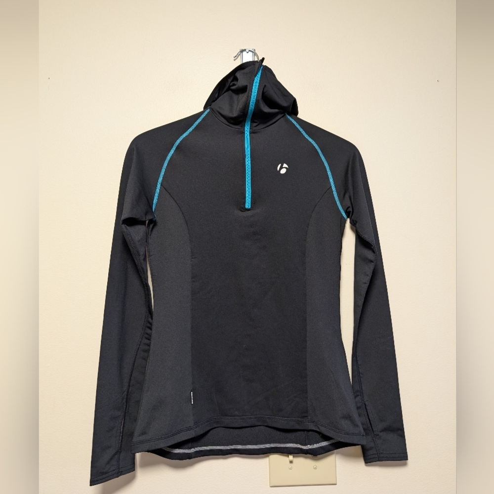 Bontrager Model 11008 Hooded LS Jersey Women’s Small Black Teal